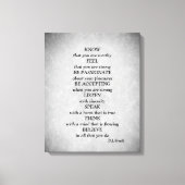 Silver Grey sterren inspirerend gedichtenkunst Canvas Afdruk (Voorkant)