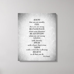 Silver Grey sterren inspirerend gedichtenkunst Canvas Afdruk