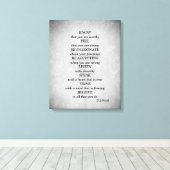 Silver Grey sterren inspirerend gedichtenkunst Canvas Afdruk (Insitu (Houten vloer))