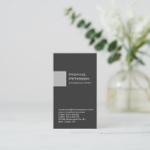 Silver Grey Stripe Consultant Visitekaartje (Staand voorkant)