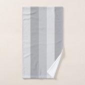 Silver Grey Striped Bad Handdoek (Handdoek)