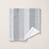Silver Grey Striped Bad Handdoek (Wasdoekje)