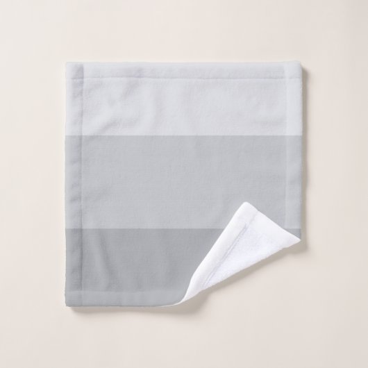 Silver Grey Striped Bad Handdoek (Wasdoekje)