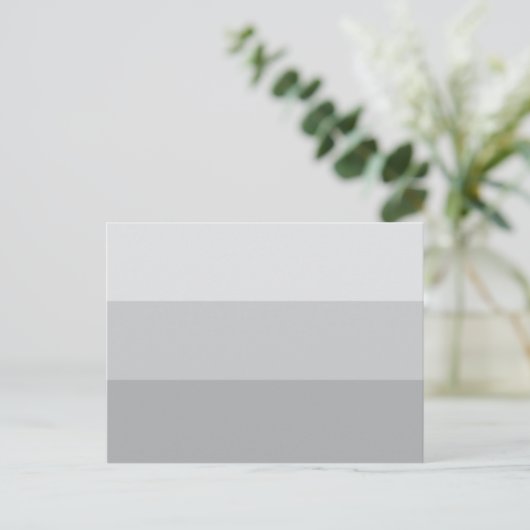 Silver Grey Striped Briefkaart (Staand voorkant)