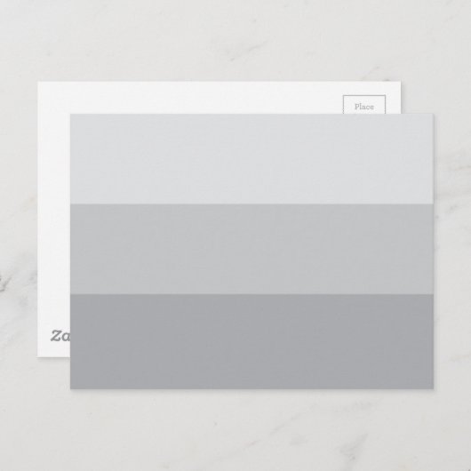 Silver Grey Striped Briefkaart (Voorkant / Achterkant)