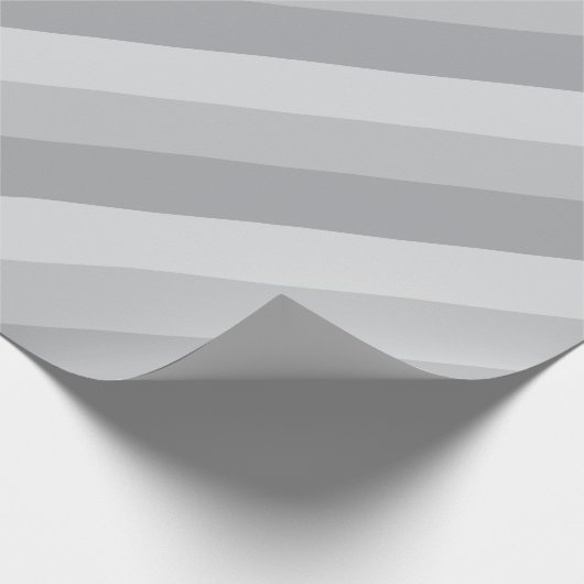 Silver Grey Striped Cadeaupapier (Hoek)