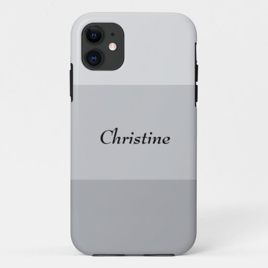 Silver Grey Striped Case-Mate iPhone Case (Achterkant)