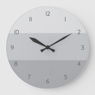 Silver Grey Striped Grote Klok