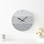 Silver Grey Striped Grote Klok (Huis)