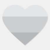 Silver Grey Striped Hart Sticker (Voorkant)