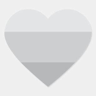 Silver Grey Striped Hart Sticker