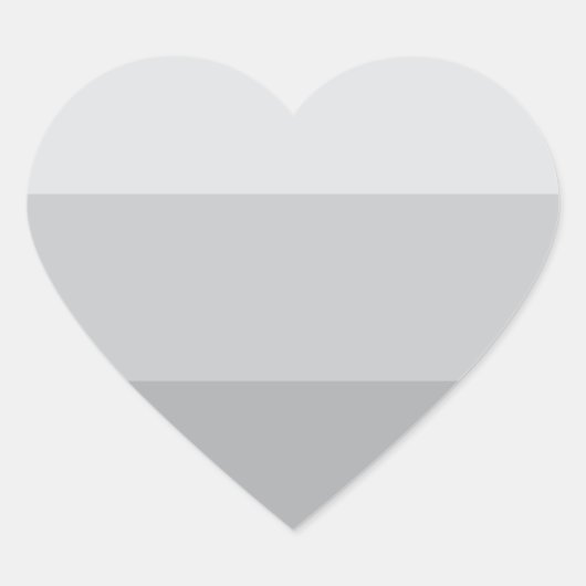 Silver Grey Striped Hart Sticker (Voorkant)