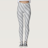 Silver Grey Striped Leggings (Voorkant)