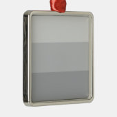 Silver Grey Striped Metalen Ornament (Rechts)