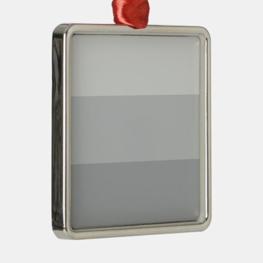 Silver Grey Striped Metalen Ornament (Rechts)