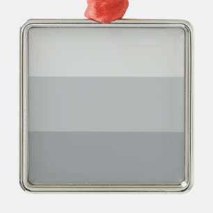 Silver Grey Striped Metalen Ornament