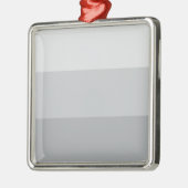 Silver Grey Striped Metalen Ornament (Links)