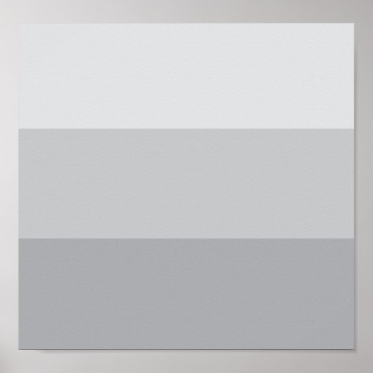 Silver Grey Striped Poster (Voorkant)