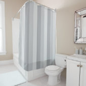 Silver Grey Striped Shower Curtain Douchegordijn (In situ)