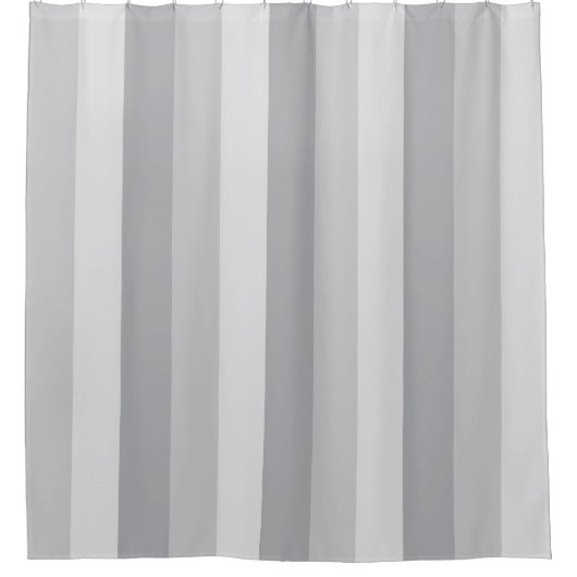 Silver Grey Striped Shower Curtain Douchegordijn (Voorkant)