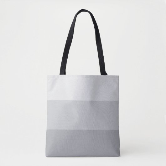 Silver Grey Striped Tote Bag (Voorkant)
