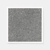 Silver Grey Stripes Decor Servetten (Voorkant)