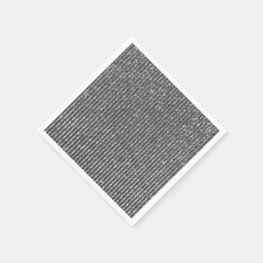 Silver Grey Stripes Decor Servetten (Hoek)