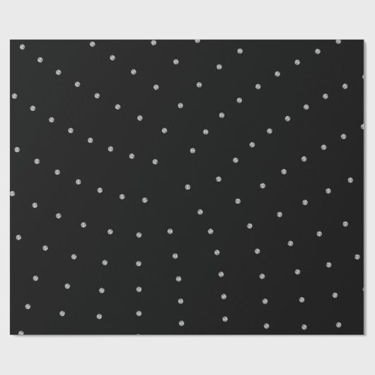 Silver Grey Swarovski Crystals Black Stippen Gemme Cadeaupapier (Vlak)
