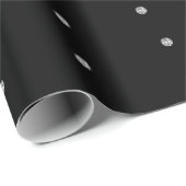 Silver Grey Swarovski Crystals Black Stippen Gemme Cadeaupapier (Rol Hoek)