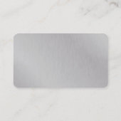 Silver Grey Trendy Plain Stijlvol Visitekaartje (Achterkant)