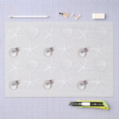 Silver Grey Tropical kerstpatroonweefsel Tissuepapier (Craft)