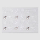 Silver Grey Tropical kerstpatroonweefsel Tissuepapier (Voorkant)