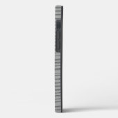 Silver Grey Unieke Moderne Stripe Patroon Case-Mate iPhone Case (Achterkant / Links)