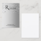 Silver Grey White glitter jewlery display Visitekaartje (Voorkant / Achterkant)