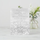 Silver Grey White Glitter Vrijgezellenfeest Kaart (Staand voorkant)
