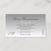 Silver Grey White Ombre Sparking Jewels Initialen Visitekaartje (Achterkant)