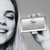 Silver Grey White Ombre Sparking Jewels met Logo Visitekaartje