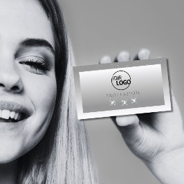 Silver Grey White Ombre Sparking Jewels met Logo Visitekaartje