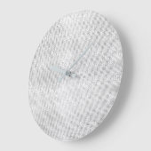 Silver Grey White Sequin Metallic Diamond Sparkly Grote Klok (Hoek)