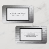 Silver Grey White — uniek rendy creatief Visitekaartje (Voorkant / Achterkant)