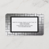 Silver Grey White — uniek rendy creatief Visitekaartje (Achterkant)