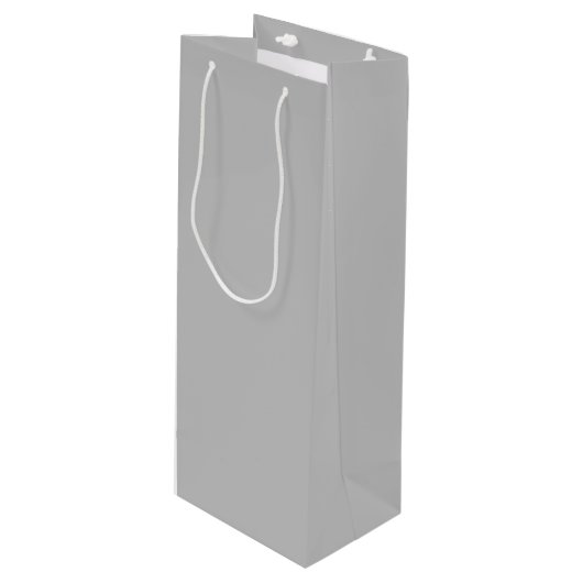 Silver Grey Wine Gift Bag Wijn Cadeautas (Voorkant Gekanteld)