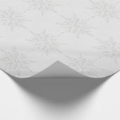 Silver Grey Winter Ice Crystals Groot patroon Cadeaupapier (Hoek)