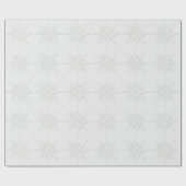 Silver Grey Winter Ice Crystals Groot patroon Cadeaupapier (Vlak)