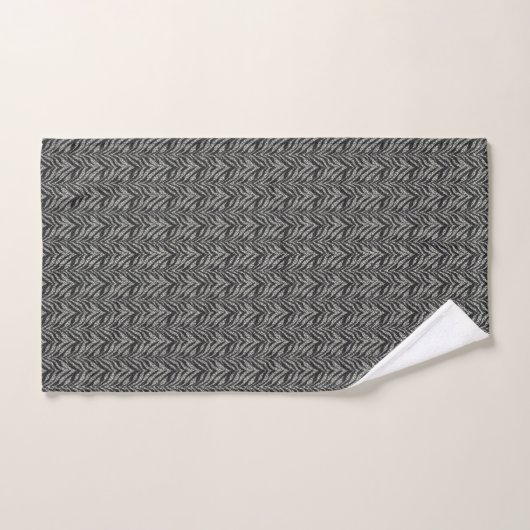 Silver Grey Zebra Stripes Pattern Bad Handdoek (Handdoek)