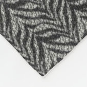 Silver Grey Zebra Stripes Pattern Fleece Deken (Hoek)