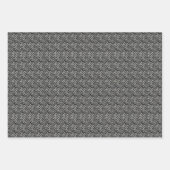 Silver Grey Zebra Stripes Pattern Inpakpapier Vel (Voorkant 3)
