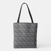 Silver Grey Zebra Stripes Pattern Tote Bag (Achterkant)
