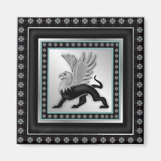 Silver Griffin Magneet (Voorkant)