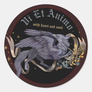 Silver Griffin Ronde Sticker